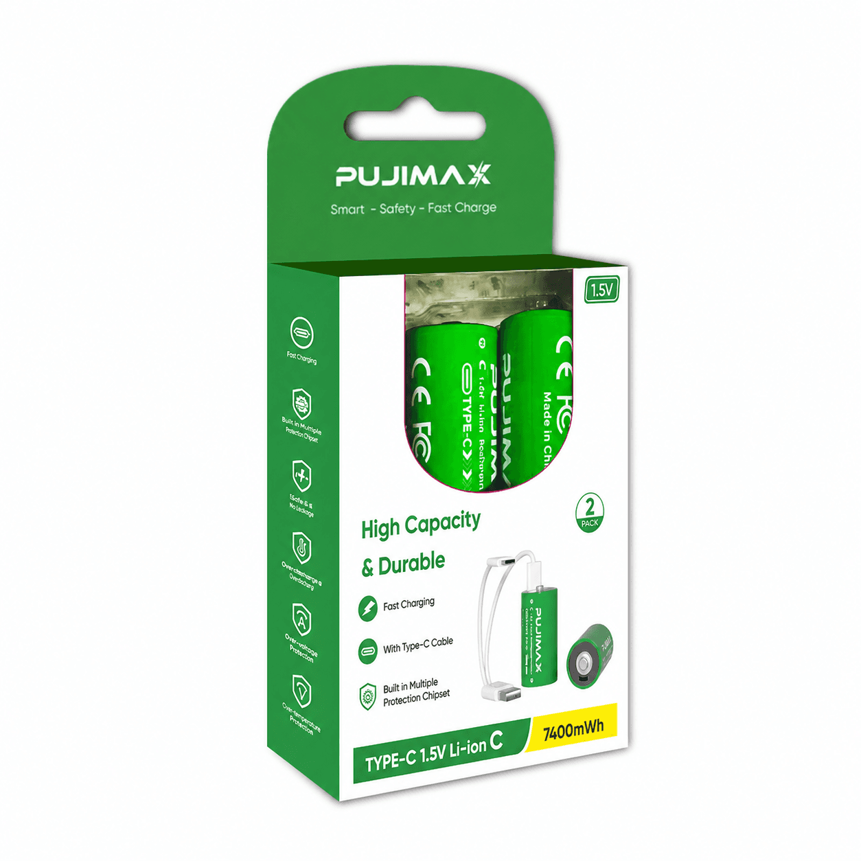 Packaged PUJIMAX C and D battery range